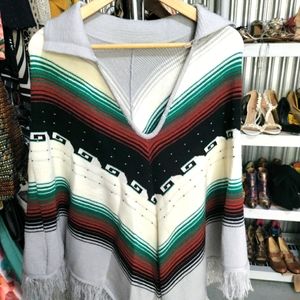 Poncho Multicolored sweater